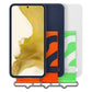 Samsung Silicone Cover with Strap For Galaxy S22 - Navy