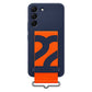 Samsung Silicone Cover with Strap For Galaxy S22 - Navy