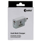 Soka 45W Gan3 Fast Wall Charger Adapter [USB C + USB A] – White