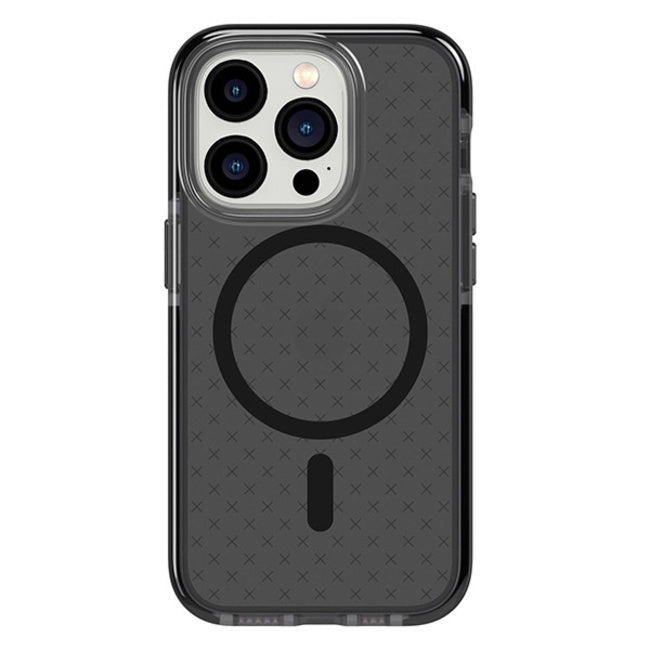 Tech21 Evo Check MagSafe Case For iPhone 14 Pro - Smokey Black