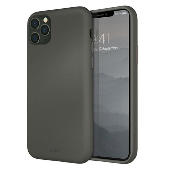 Uniq Lino Hue Protective Silicone Case For iPhone 11 Pro Max - Grey