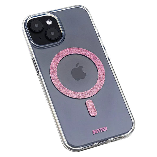 Bryten MagFX MagSafe Case For iPhone 15 - Pink Glitter