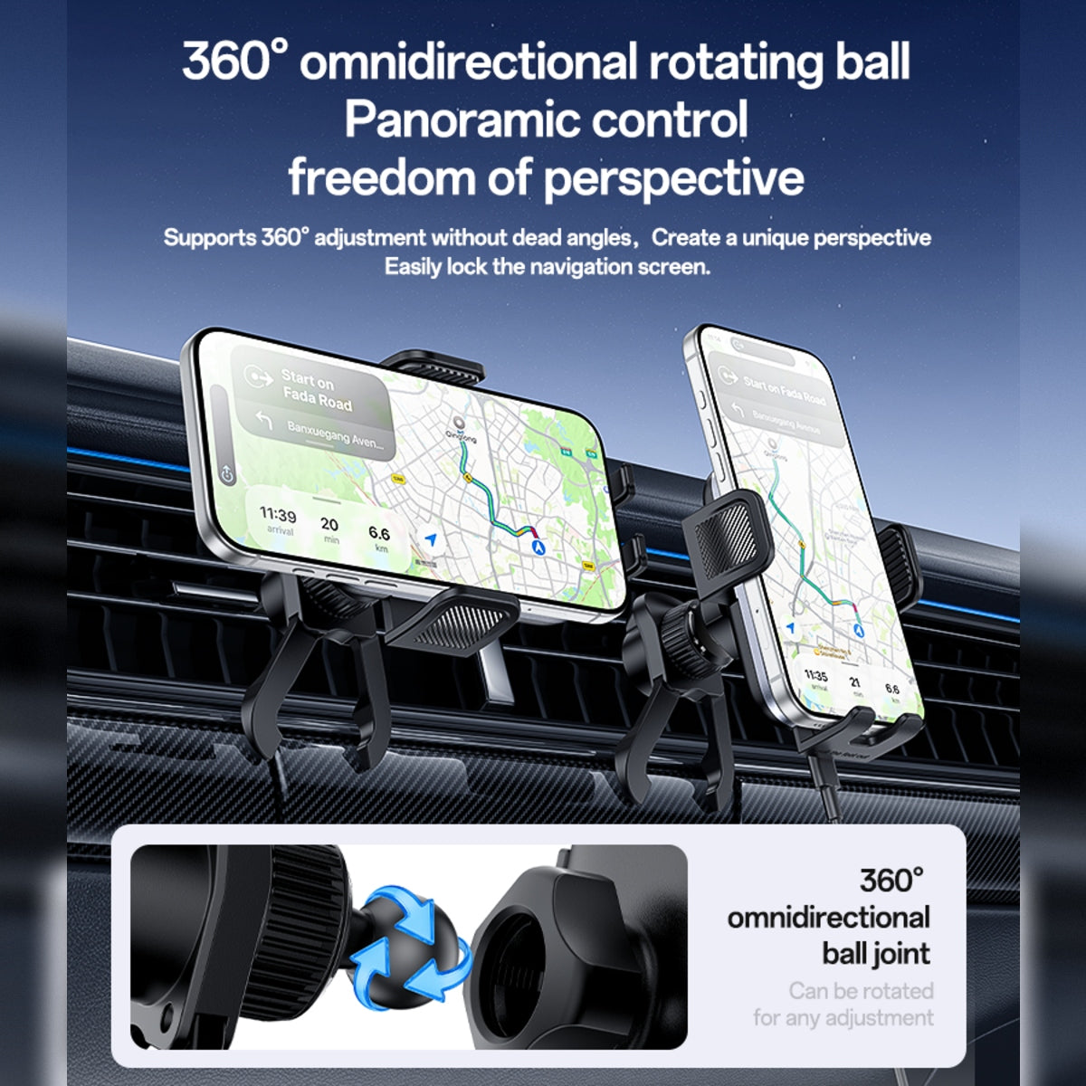 YESIDO 15W Qi WIRELESS HOLDER Wireless Charger Car Air Vent Clip-on Phone Holder (Black) (C318)