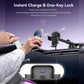 YESIDO 15W Qi Wireless Car Charger and Phone Holder with Suction-Cup Clip (Black) (C320)