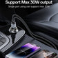 YESIDO SUPER FAST PD30W USB-A + USB-C Dual Port Fast Charge With 1M USB-Cto Lightning 27W Cable (Black) (Y73)
