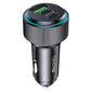 YESIDO 60W Dual USB-C PD Super Fast Charging USB-A 3.0 Car Charger Aluminum Alloy (Black) (Y50)