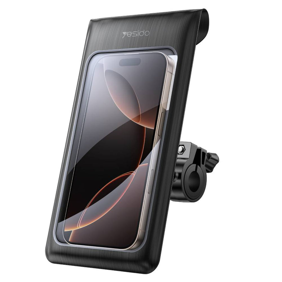YESIDO WATERPROOF HOLDER Bicycle Handlebar Mount 360 Rotation Holder Suitable (Black) (C333)