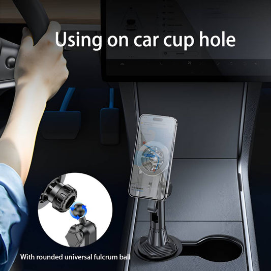 YESIDO CUP HOLDER Magnet Car Phone Holder (Black) (C200)