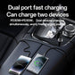 YESIDO SUPER FAST Dual USB-C PD30W Mini Zinc Alloy Car Charger (Black) (Y69)