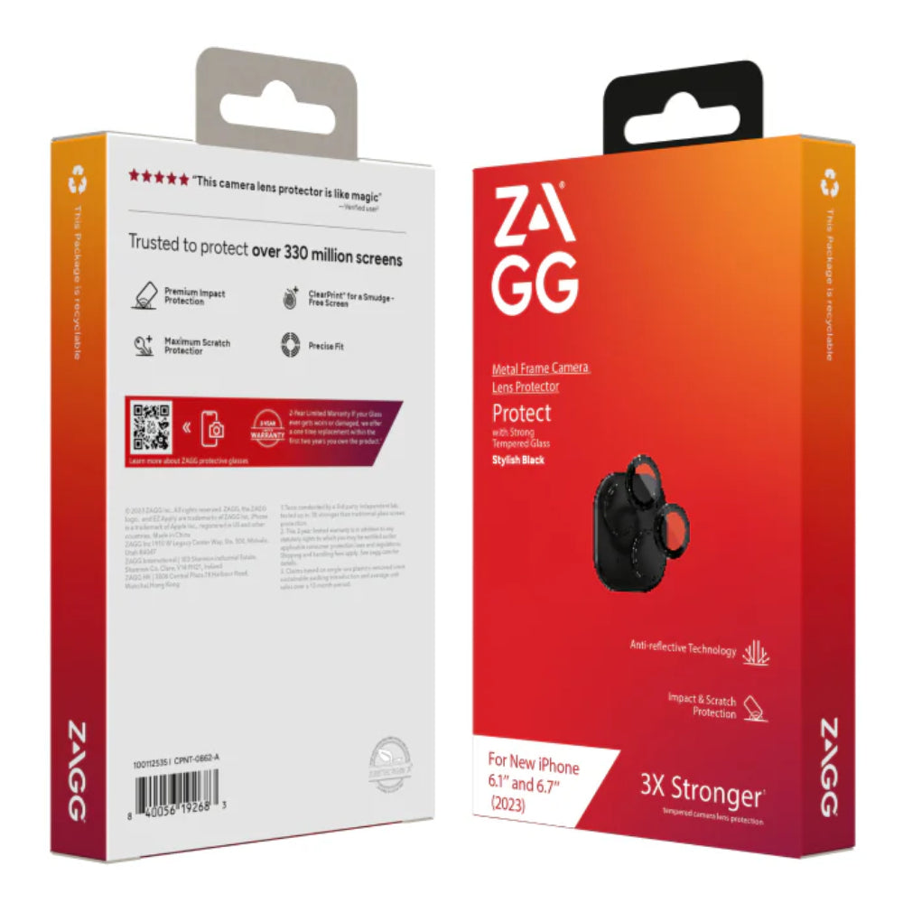 Zagg Premium Metal Frame Camera Lens For iPhone 15/ 15 Plus