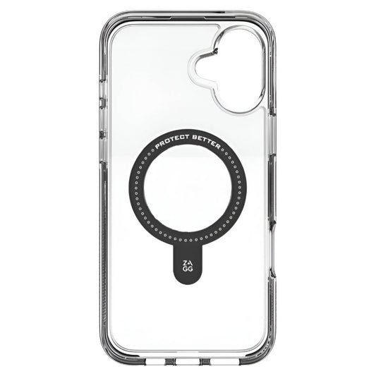ZAGG Santa Cruz Snap Ring Stand Case For iPhone 16 - Clear