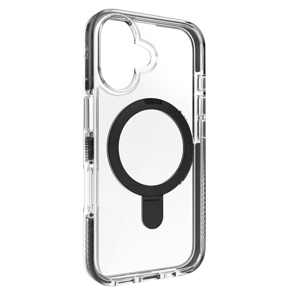 ZAGG Santa Cruz Snap Ring Stand Case For iPhone 16 - Clear