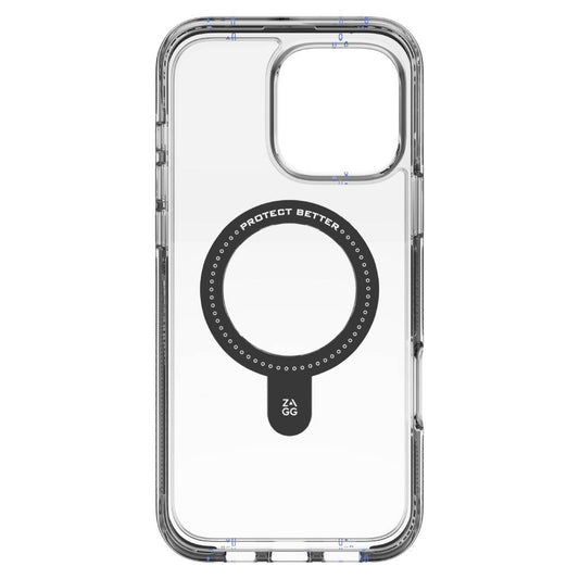 ZAGG Santa Cruz Snap Ring Stand Case For iPhone 16 Pro - Clear