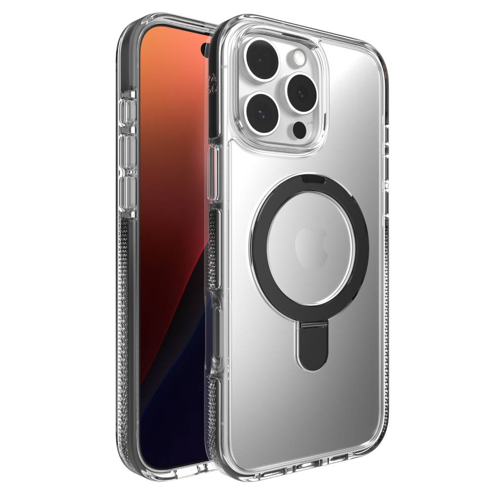 ZAGG Santa Cruz Snap Ring Stand Case For iPhone 16 Pro - Clear