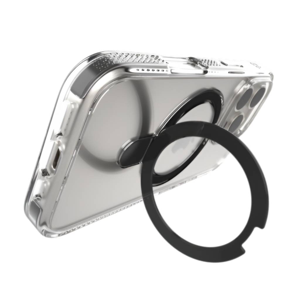 ZAGG Santa Cruz Snap Ring Stand Case For iPhone 16 Pro Max - Clear