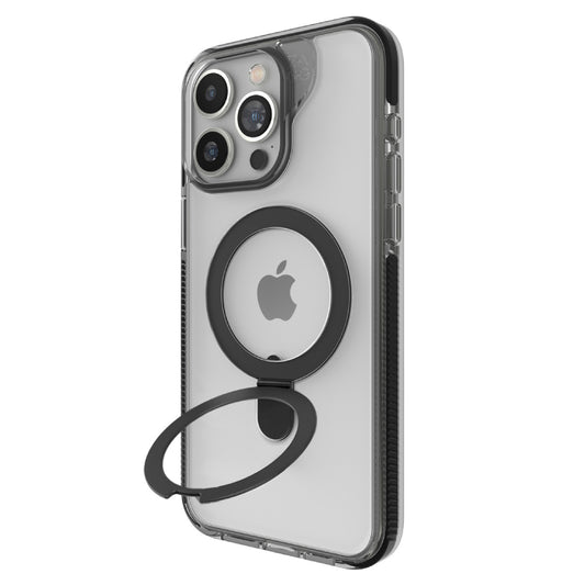 ZAGG Santa Cruz Snap Ring Stand MagSafe Case For iPhone 15 Pro Max - Black