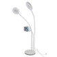Vivitar 3 In 1 Desktop Stand with 2 Ring Lights with Phone Cradle - White image 1