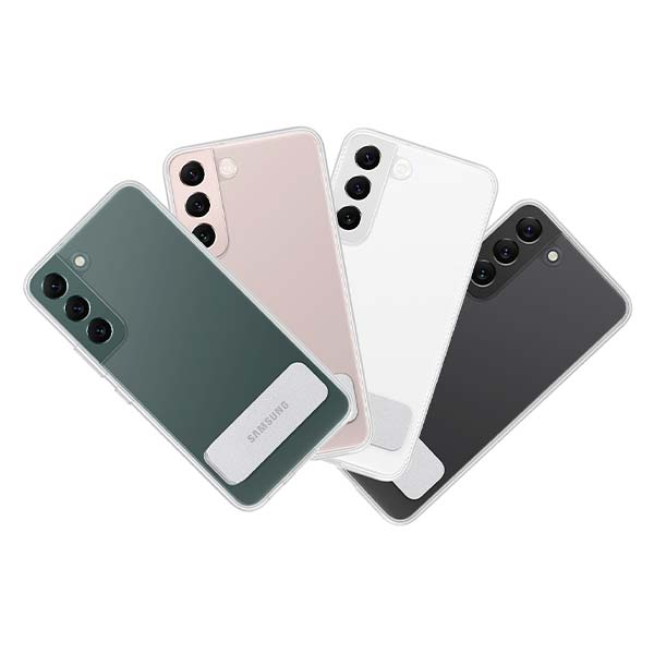 Samsung Standing Cover For Galaxy S22 - Clear image 5