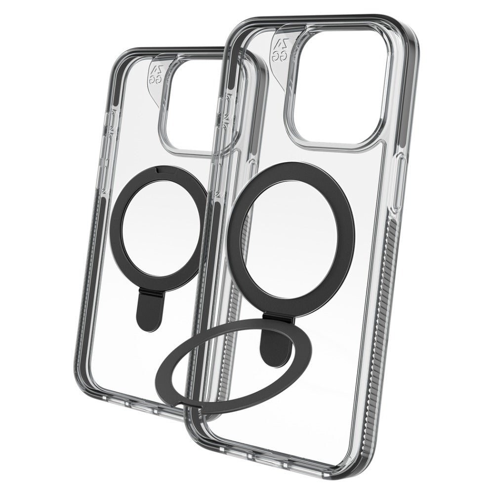 ZAGG Santa Cruz Snap Ring Stand MagSafe Case For iPhone 15 Pro Max - Black image 1