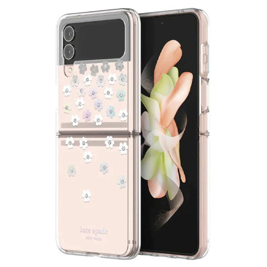 Kate Spade New York Hardshell Case For Galaxy Z Flip 4 - Scattered Flowers image 0