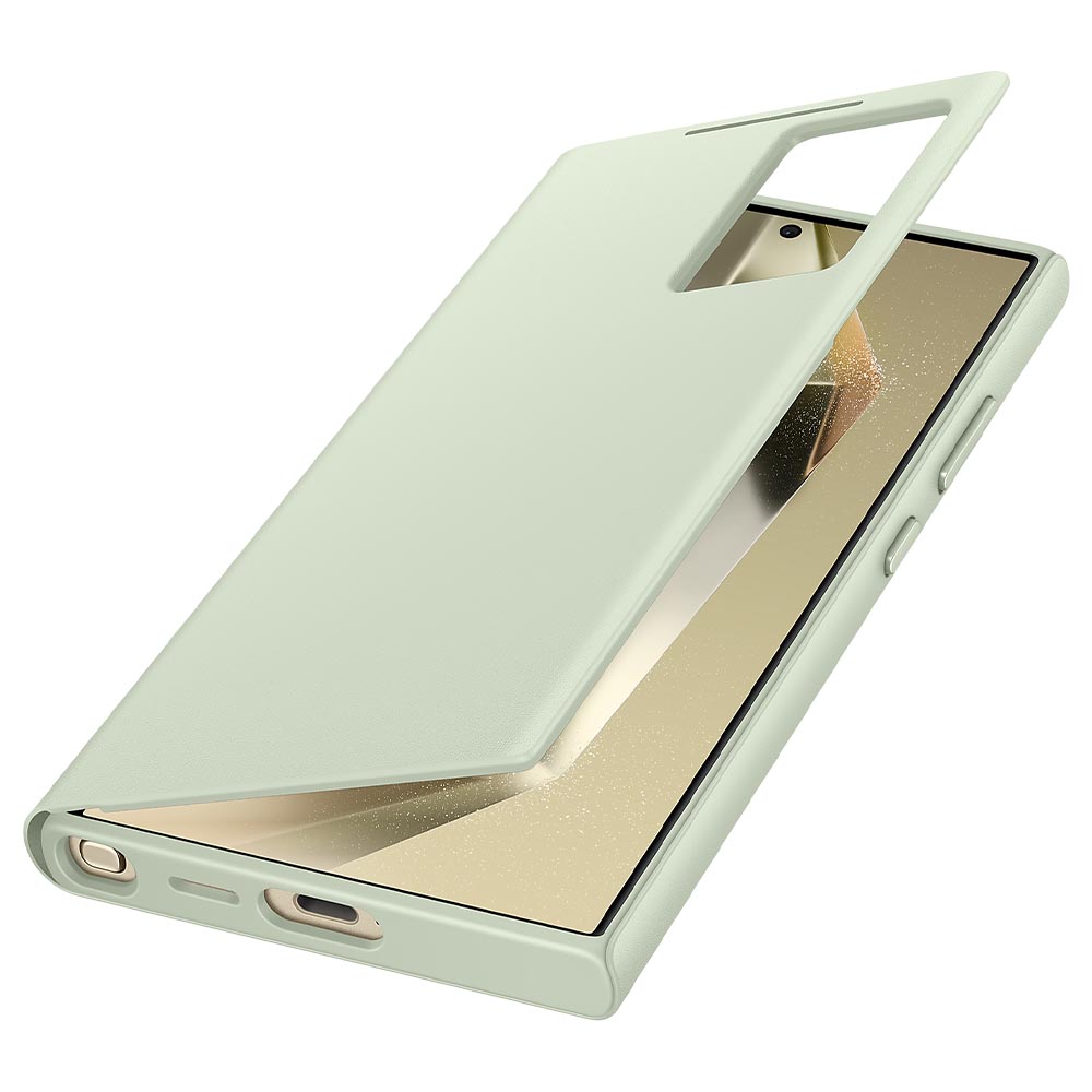 Samsung Smart View Wallet Case For Galaxy S24 Ultra - Light Green image 3