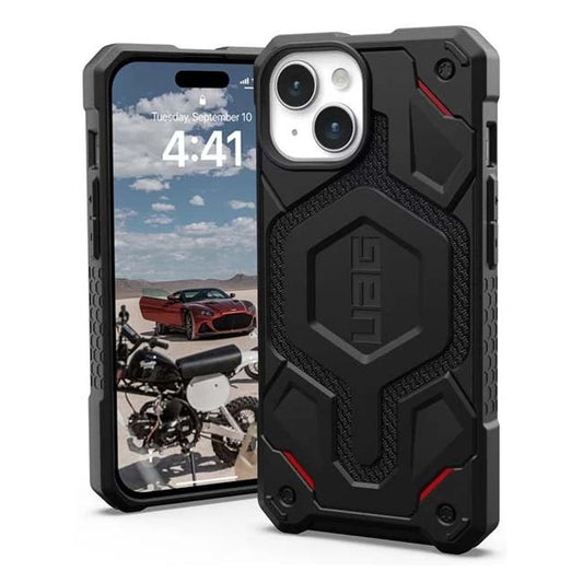 UAG Monarch Pro MagSafe Case For iPhone 15 - Kevlar Black image 0