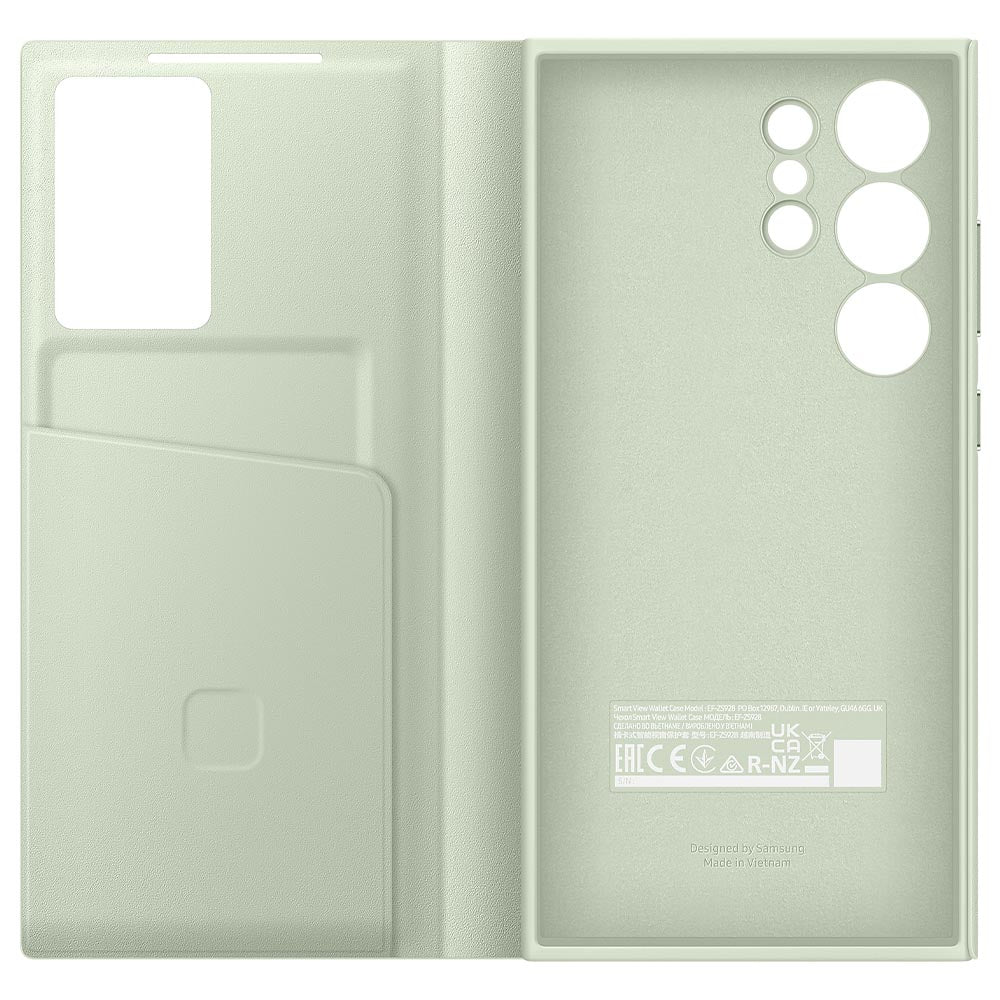 Samsung Smart View Wallet Case For Galaxy S24 Ultra - Light Green image 4