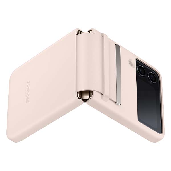 Samsung Flap Leather Cover For Galaxy Z Flip4 - Peach image 3
