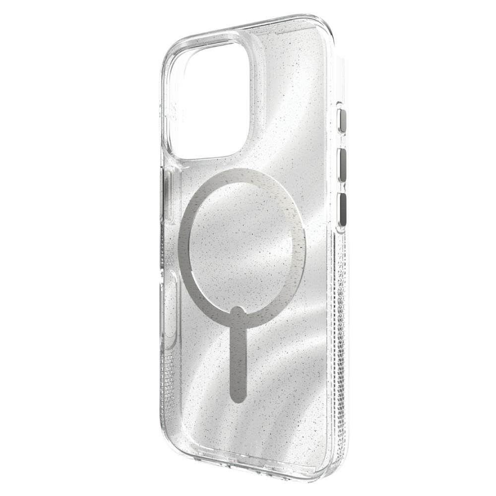 ZAGG Milan Snap MagSafe Case For iPhone 16 Pro - White Swirl Glitter image 3