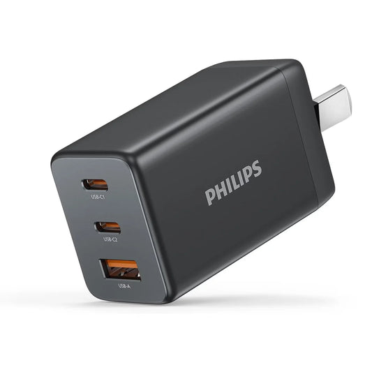 Philips 65W Fast Charging Wall Adapter – Black